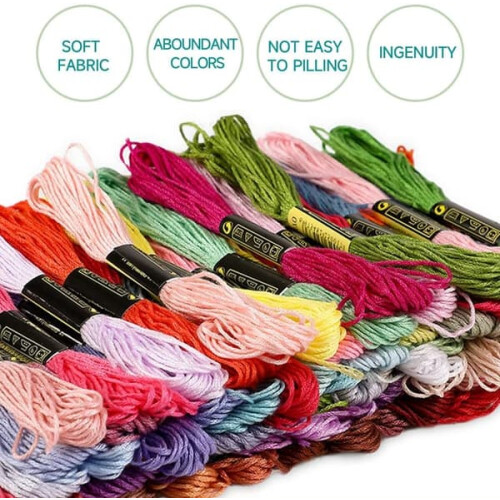 Polyester Embroidery Thread 100 Colors 8M 6-Strand 1