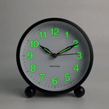 Luminous alarm clock silent pendulum desk clock black
