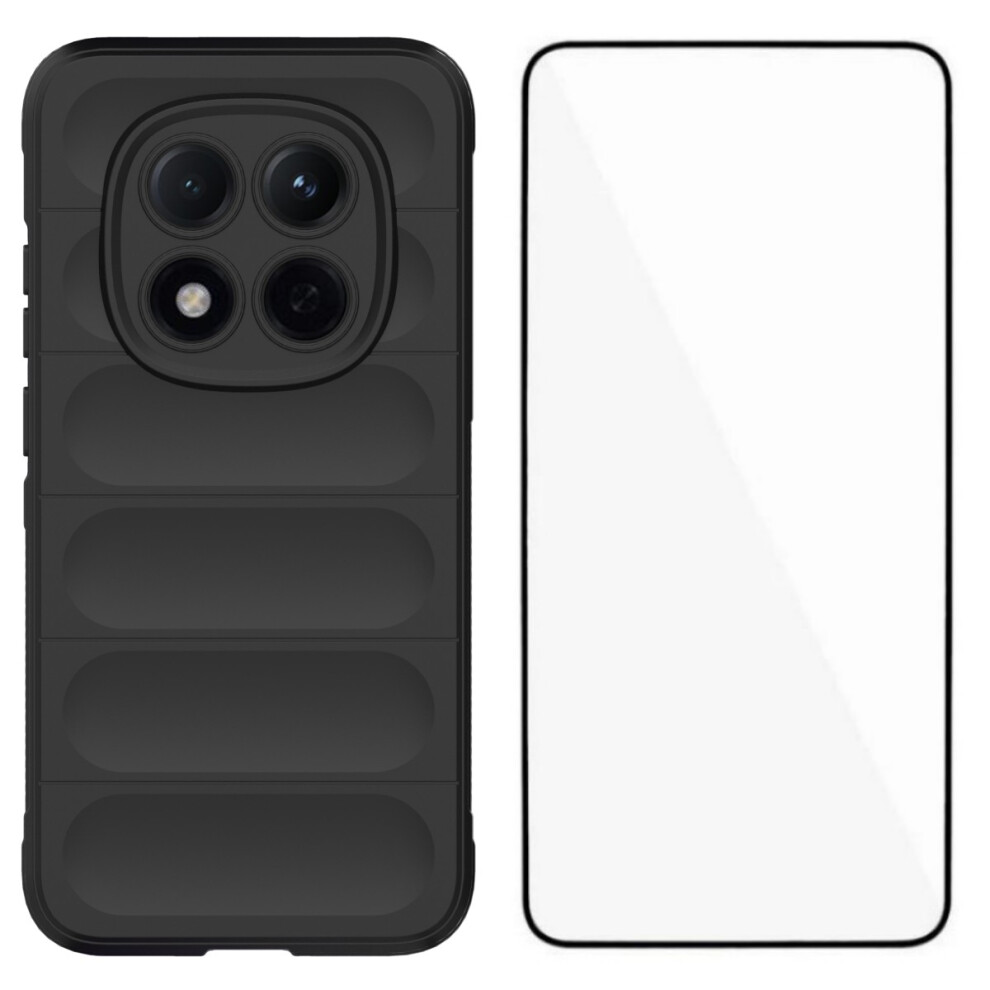 (Black) Wanlonfeng For Xiaomi Poco M8 Pro 5G / Redmi Note 15 Pro+ 5G (Global) Tpu Case Hd Series Anti Slip Phone Cover With Tempered Glas Black 6914292117282