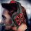 Jacenvly gaming headset wired noise cancelling red 2