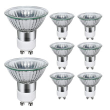 Lot de 8 ampoules halogènes GU10 de 35 W, 220 V, spots halogènes GU10, blanc chaud 2800 K.