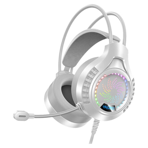 Jacenvly gaming headset wired noise cancelling white 2