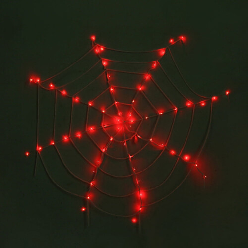 Spider Web Light Decor Orange Outdoor Wall Garden Yard 1