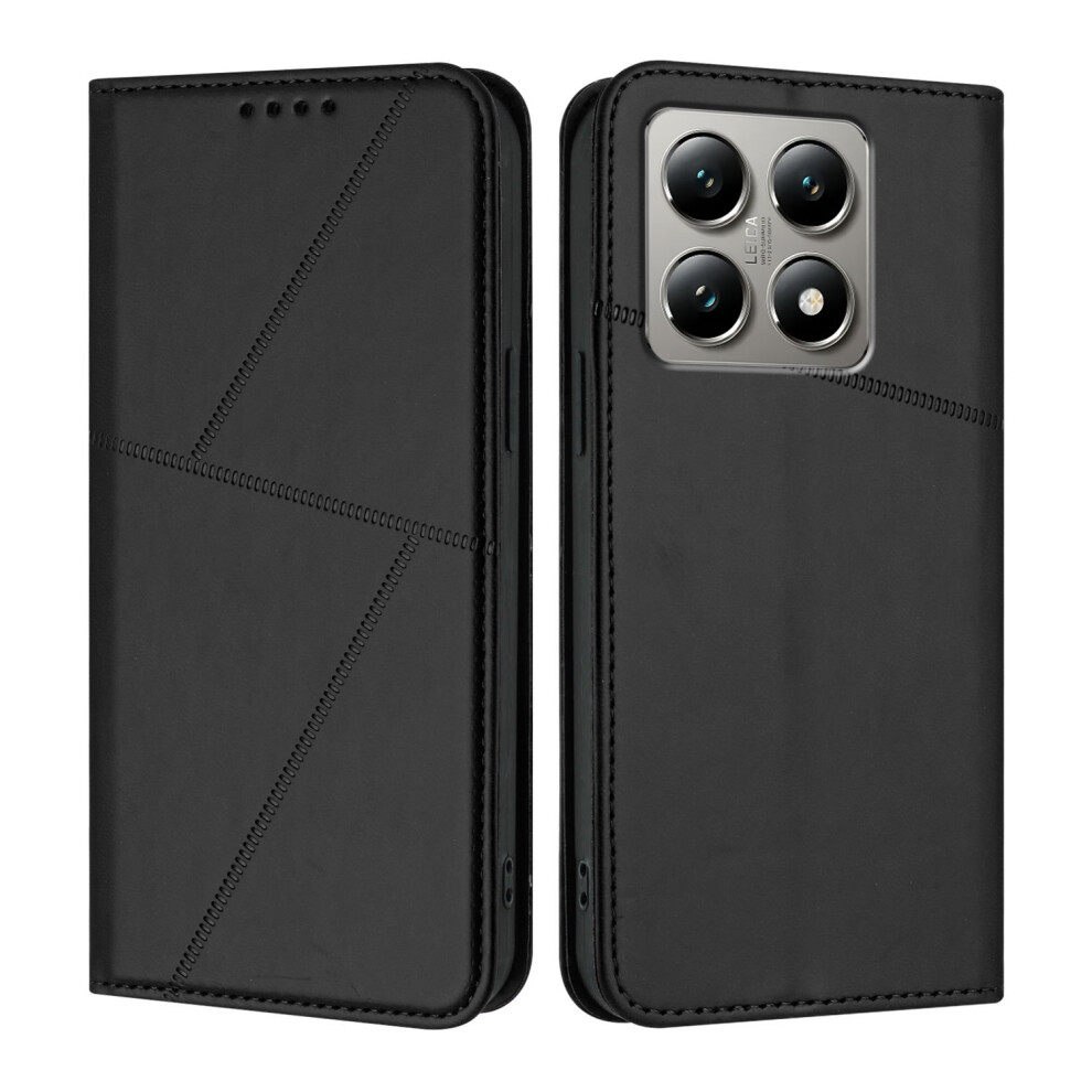 (Black) For Xiaomi 15T Wallet Case Magnetic Closure Leather Flip Phone Cover With Stand Black 6914291566951