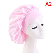 Pink satin silk bonnet for sleep 1 piece