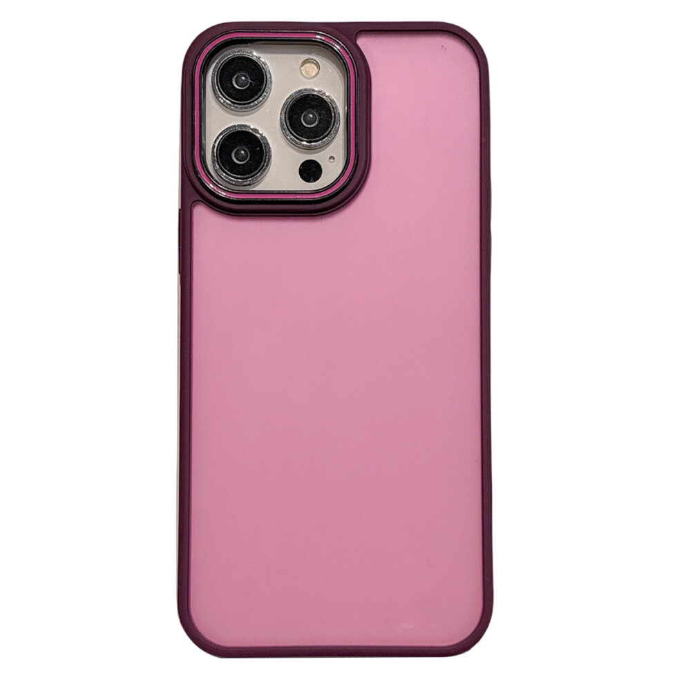 (Purple) For Iphone 15 Pro Max Case Pc + Tpu Anti-Slip Matte Phone Cover Purple 6914291883249