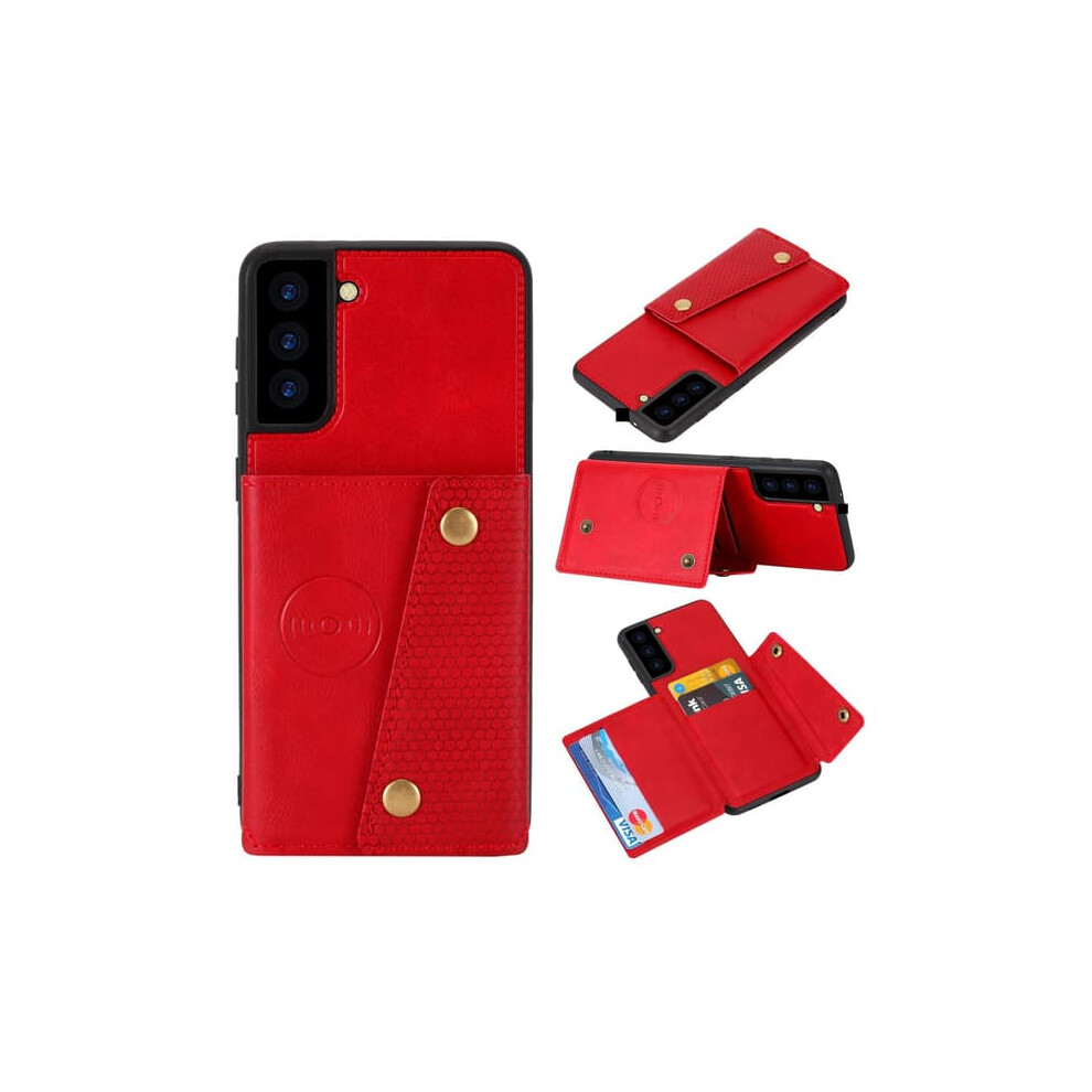 Samsung Galaxy S21 Fe Case With Card Holder Red 962029535881
