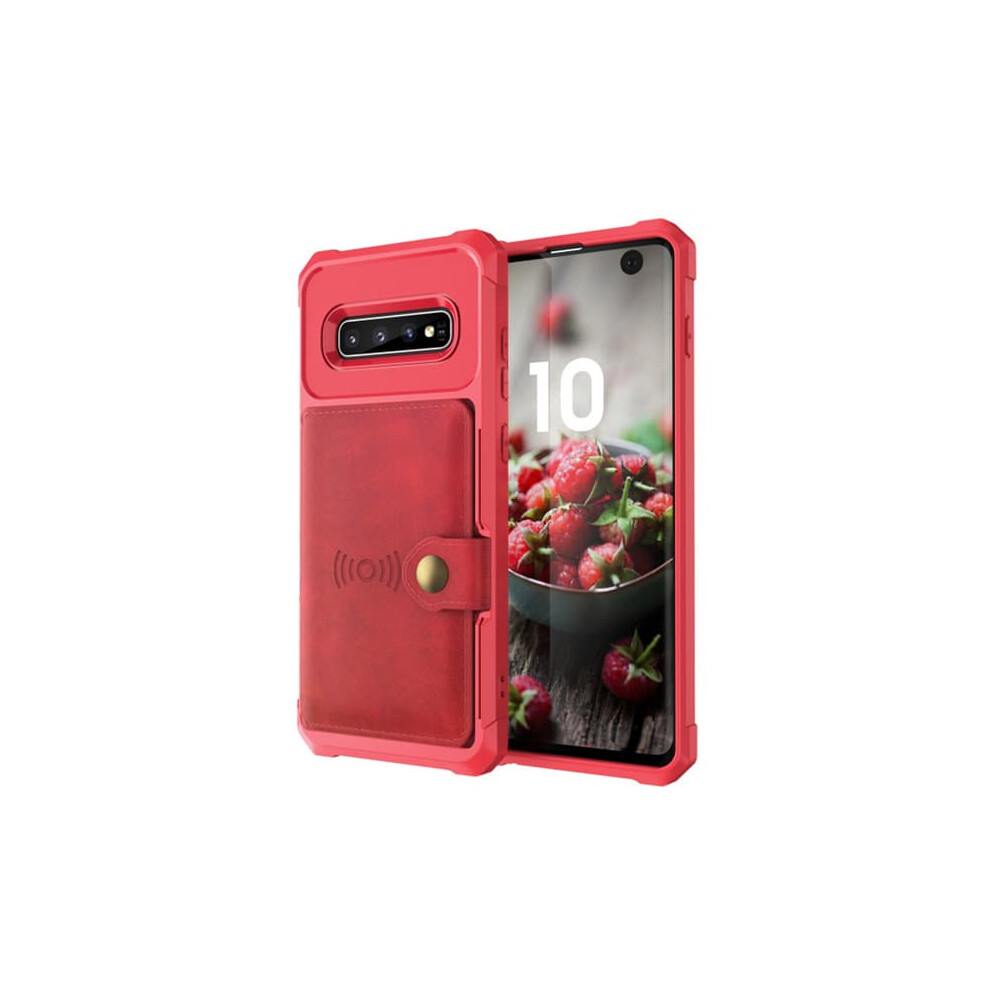Samsung Galaxy S10+ Case With Card Slot Red 962029536246
