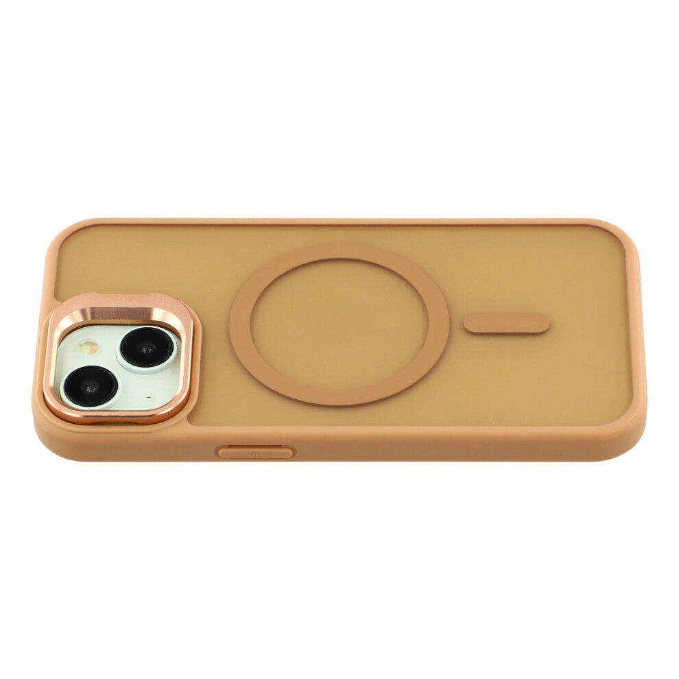(Desert ) For Iphone 15 Case Compatible With Magsafe Lens Kickstand Tpu + Pc Matte Phone Cover Gold 6914293429896