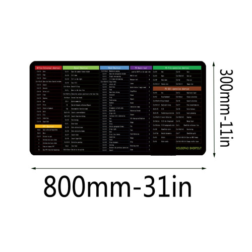 Mousepad antiderrapante ergonômico 800x300x3mm 2