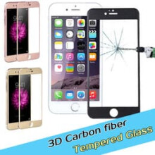 Ag luí le Cosantóir Scáileáin Snáithín Carbóin HuTech Fullfit3D HD Gold iPhone6/6S2-PAC