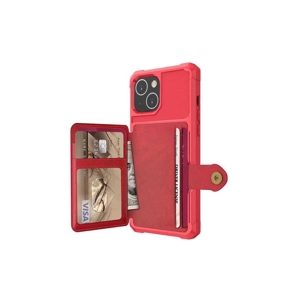 Floveme Iphone 14 Case Smooth With Card Slot Red 962029552369