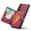 Cartera de piel con cierre magnético para Galaxy S24 (Rojo) 1
