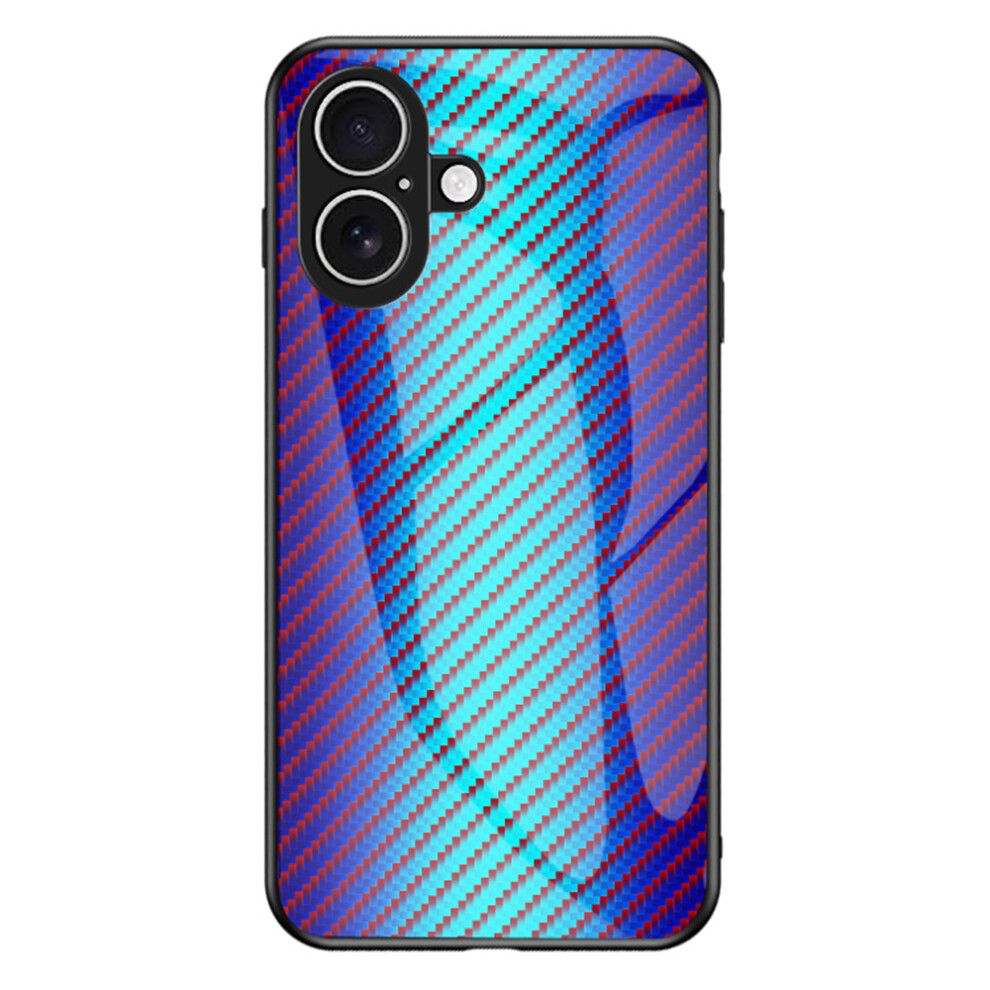 ( Fiber) For Iphone 17 Case Tempered Glass Shockproof Phone Cover Blue 6914296848731