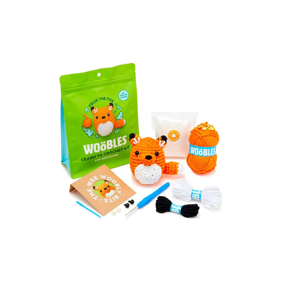 Woobles beginner crochet kit with pea yarn