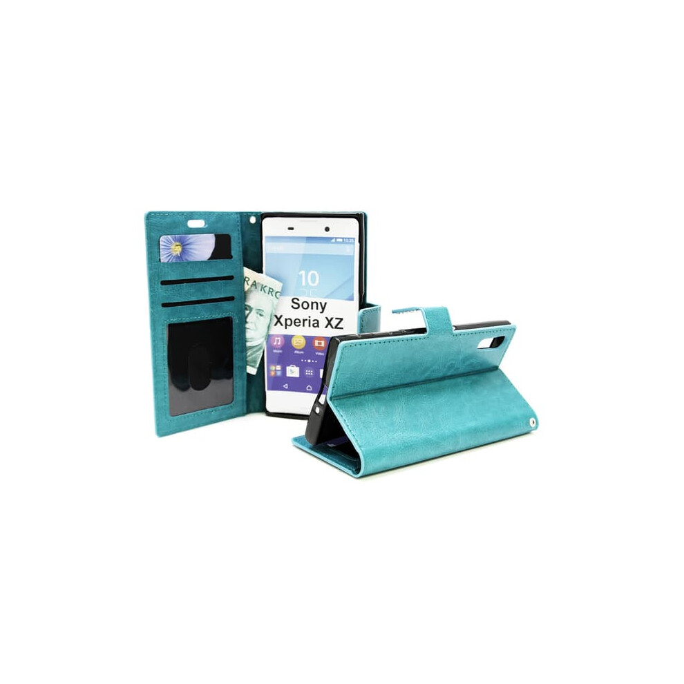 Crazy Horse Wallet For Sony Xperia Xz/Xzs Turquoise 962029555490