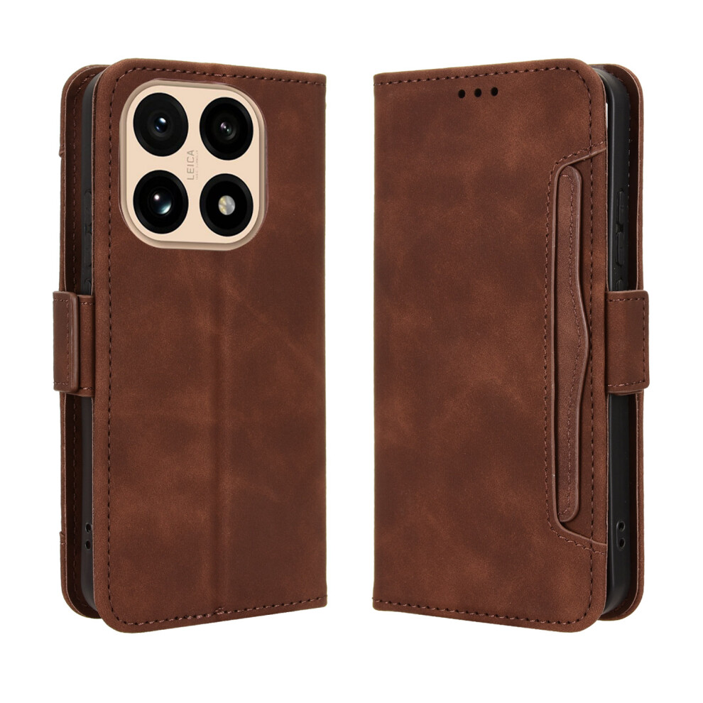 (Brown) For Xiaomi 15T Leather Case Phone Wallet Cover With Multiple Card Slots Brown 6914290548941