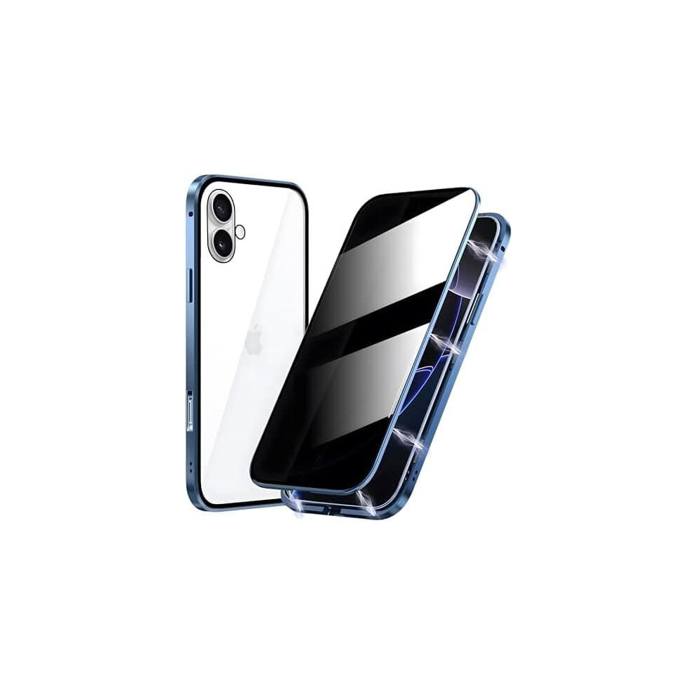 Privacy Double Magnetic Case For Iphone 16 Pro Max Blue 962029556619