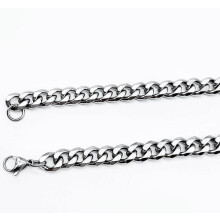 Polírozott acél Armor Link nyaklánc, amely élethosszig megőrzi színét! 7 mm vastag, 60 cm hosszú