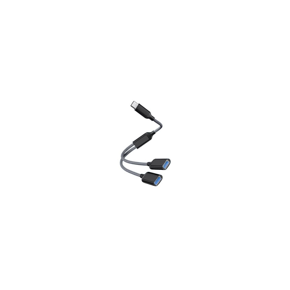 Type-C To Dual Usb 2.0 Adapter Black 962029564188