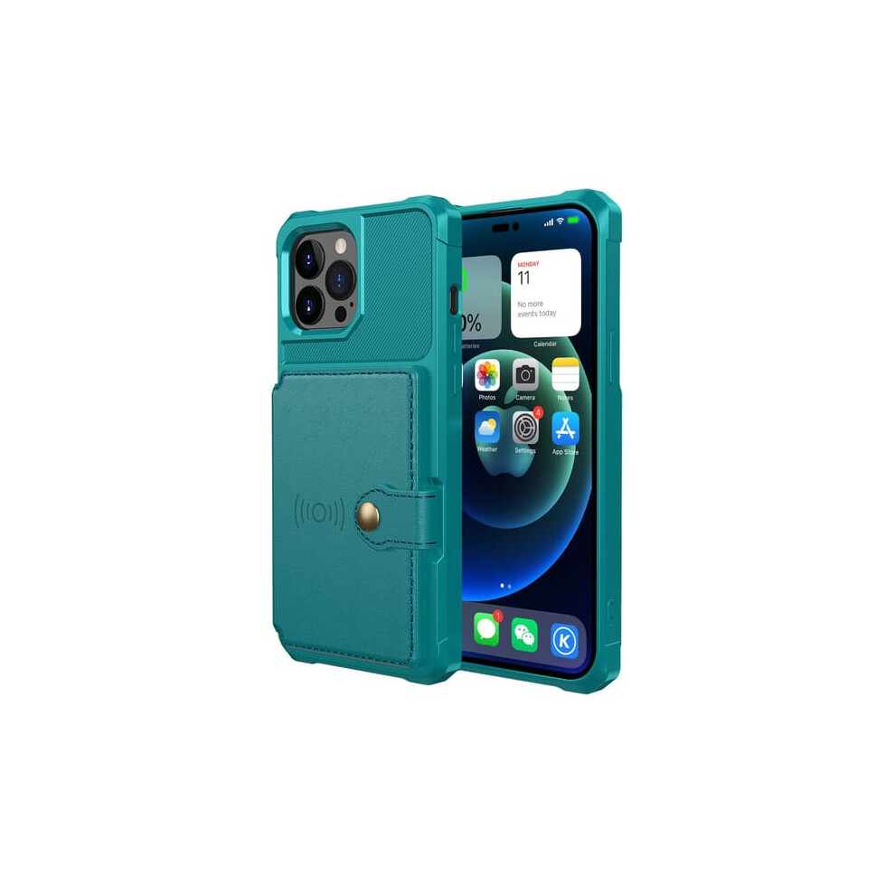 Iphone 14 Pro Max Case With Card Holder Green 962029555827