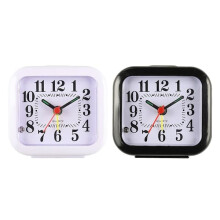 Alarm Clock Silent Operation Luminous Hands White