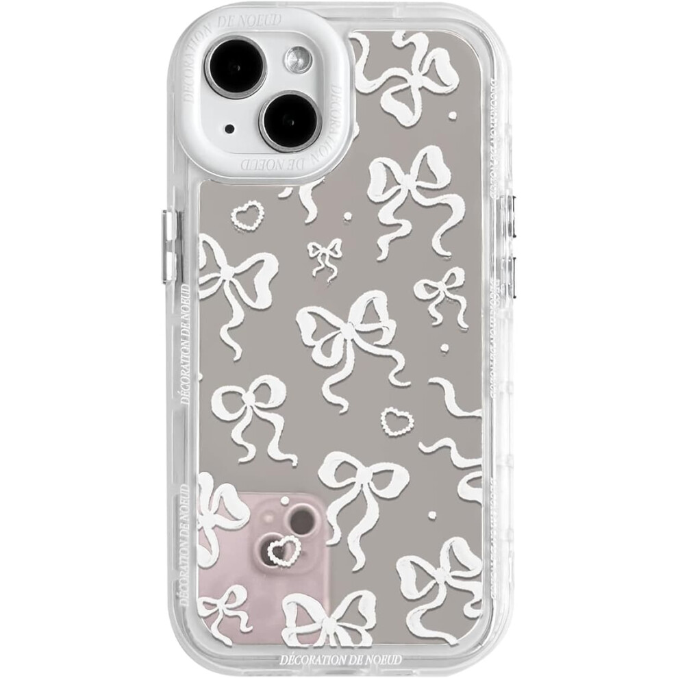 Iphone 13 Case Women's Shockproof Bowknot Heart Mirror 962029556367