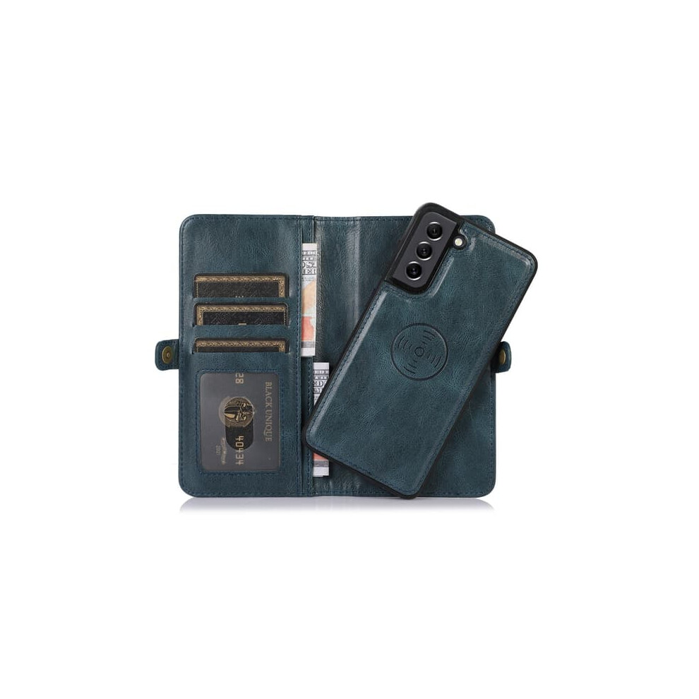 Leather Wallet Case For Iphone A14 5G Navy Blue 962029549178
