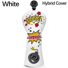 Golf Club Head Cover White Hybrid Wood Cover