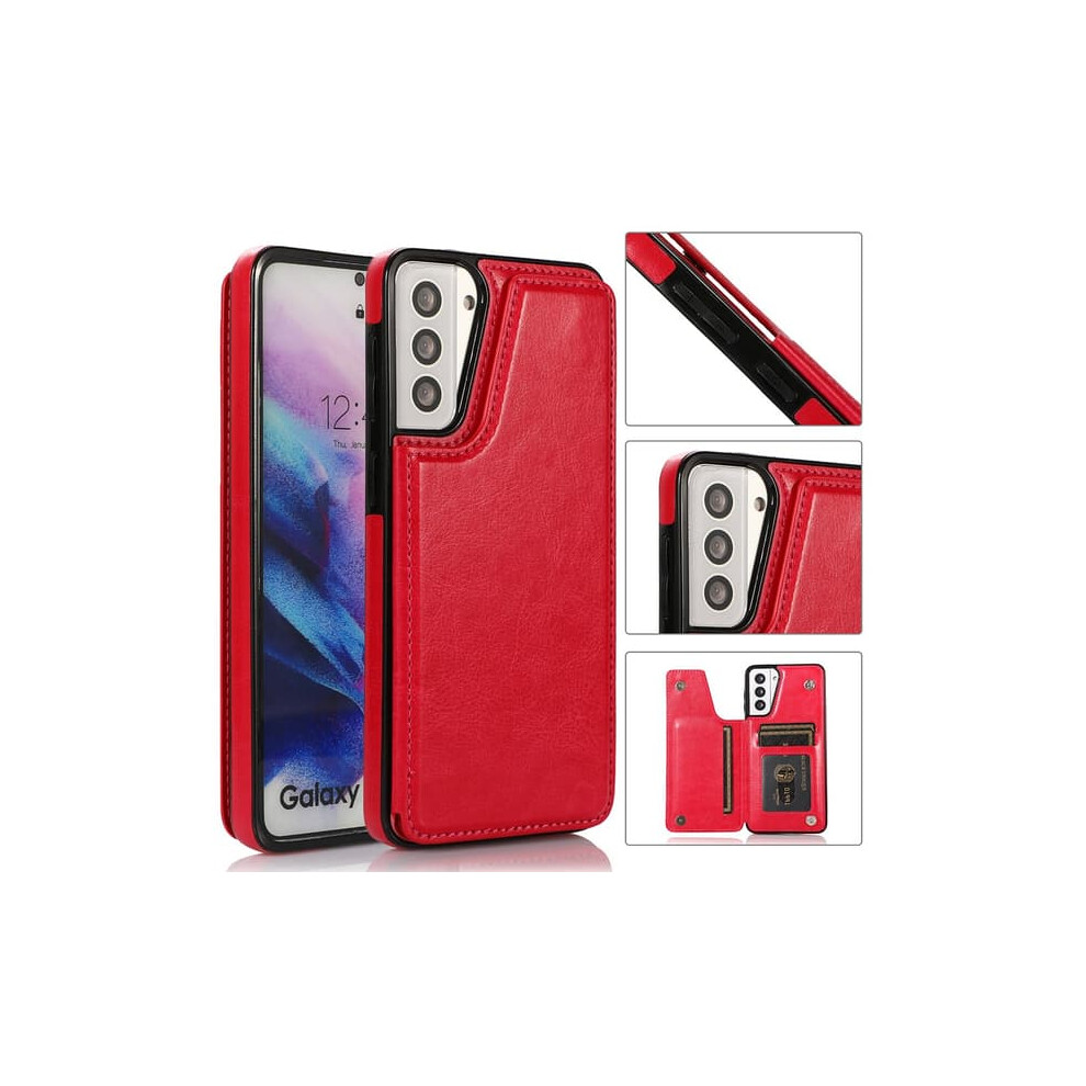 Samsung Galaxy S21 Case With Card Slot Rose Red 962029255185