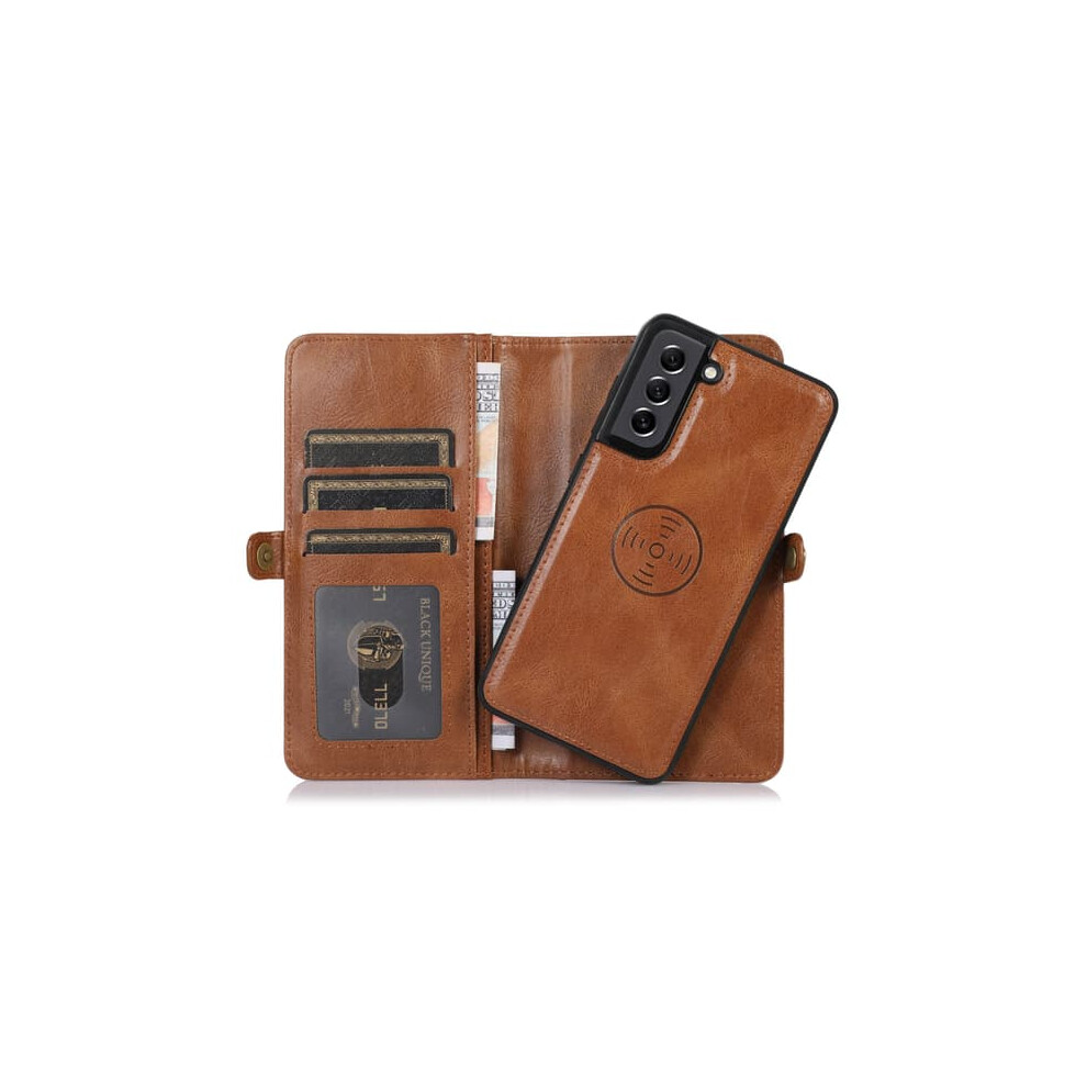 Leather Wallet Case For Iphone A14 5G Brown 962029549116