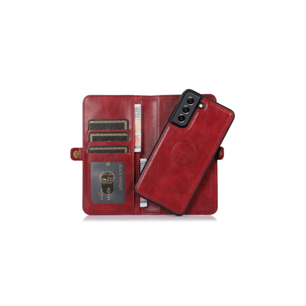 Leather Wallet Case For Iphone A14 5G Red 962029549147