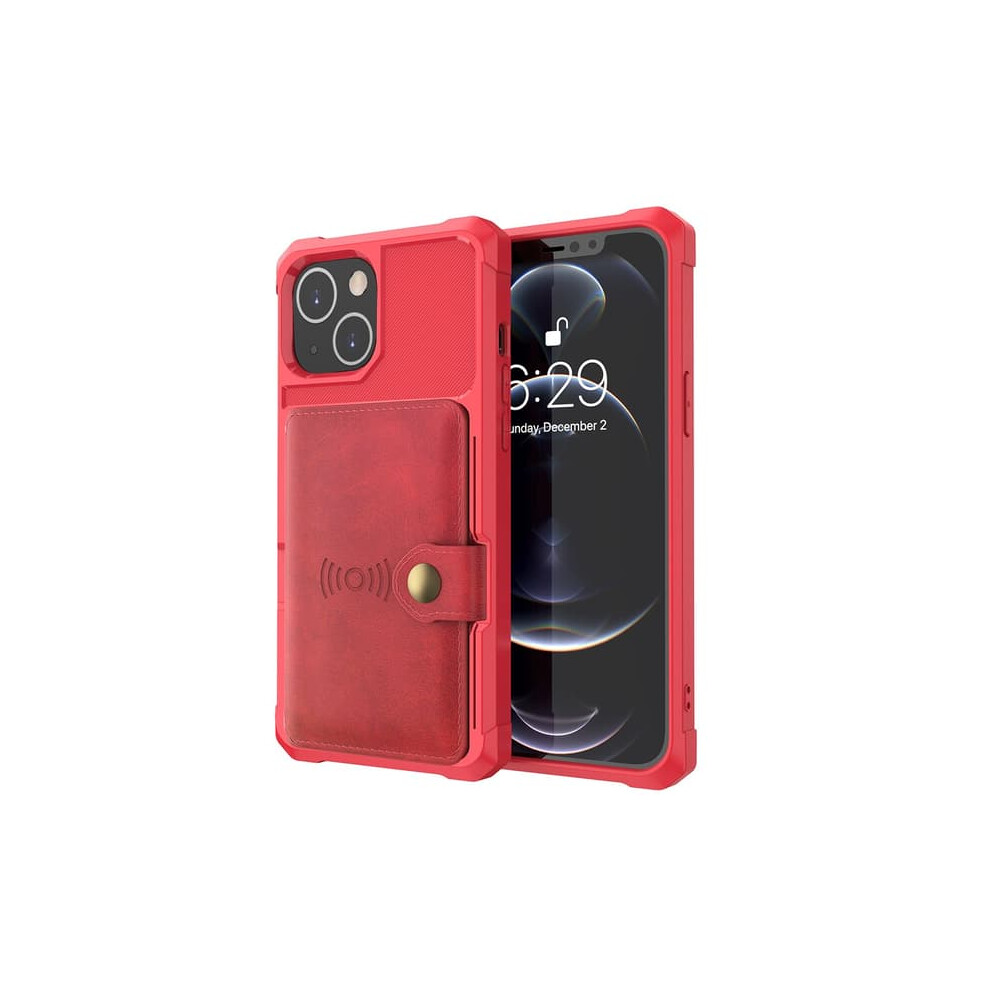Iphone 13 Mini Case With Card Holder Red 962029540472