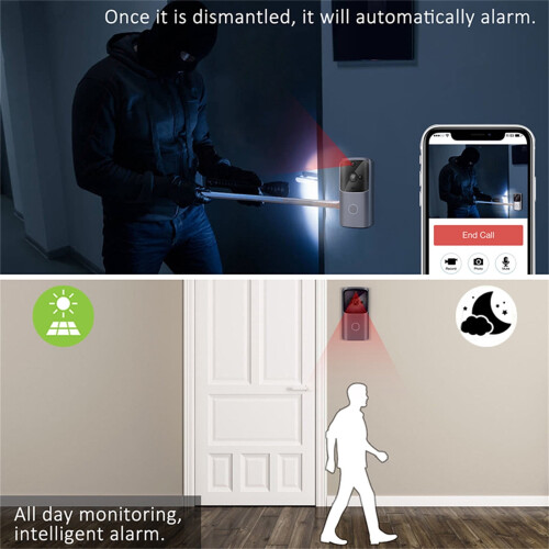 Wireless WiFi Doorbell Smart Video Intercom M10 2