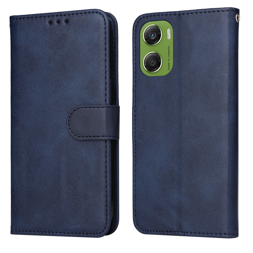 (Blue) For Motorola Moto G06 Power 4G / G06 4G Case Wallet Pu Leather Folio Flip Phone Cover Blue 6914292269363