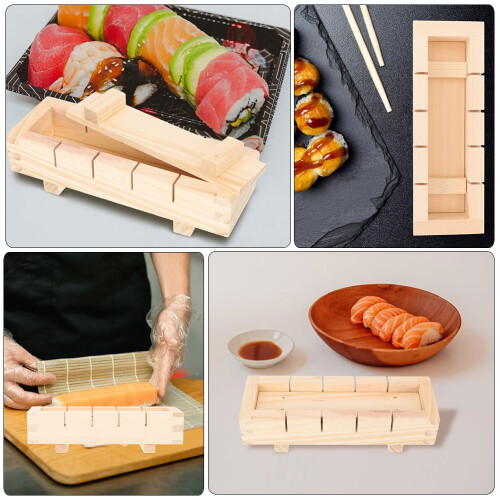 Moule à sushi en bois (2 pièces) 2