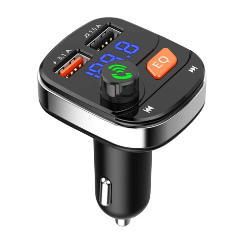 Bluetooth FM transmitter for car with dual USB charging and 1