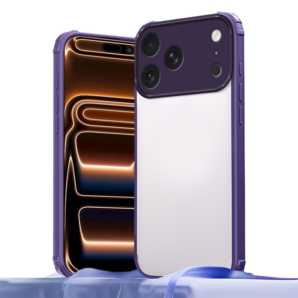 (Purple) For Iphone 17 Pro Max Case Reinforced Corner Shockproof Tpu + Acrylic Phone Cover Purple 6914298698921