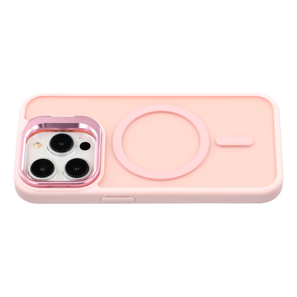 (Pink) For Iphone 13 Pro Case Compatible With Magsafe Lens Kickstand Tpu + Pc Matte Phone Cover Pink 6914295614139