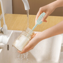 Quinlirra Becherbürste/Flaschenbürste, langer Griff mit verstecktem Design, geeignet für Wasserflaschen, Babyflaschen und Strohhalme, effizientes