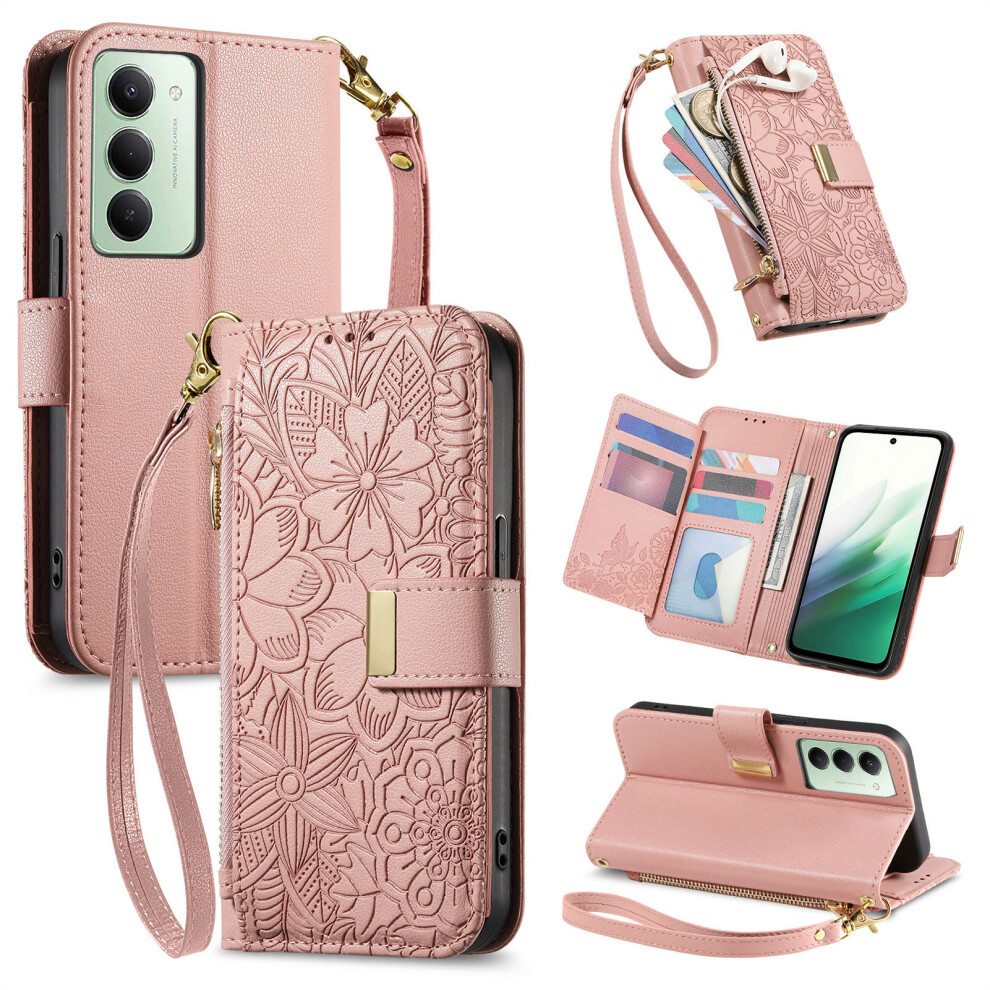 (Pink) For Xiaomi Redmi 15 5G (Eu) (171Mm) / Xiaomi Redmi 15C 4G (Global) (171Mm) / Xiaomi Redmi 15 4G (Eu) (171Mm) Case Floral Leaf Patt Pink 6914293024152