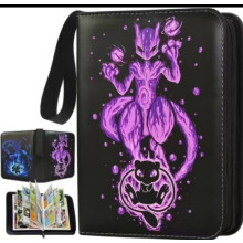 Trading Card Binder with 400 Pockets and Zipper