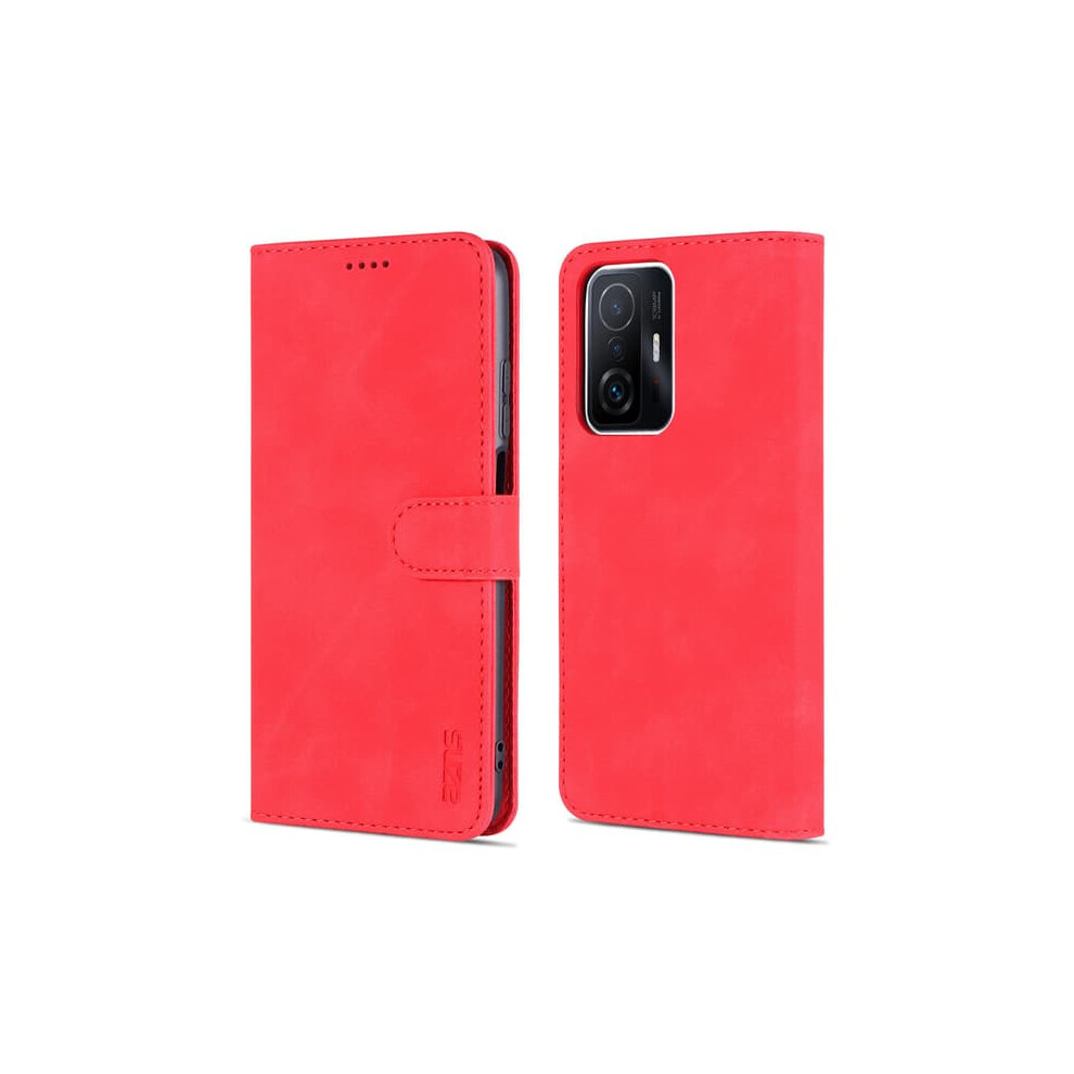 Azns Wallet Case For Xiaomi 11T Pro Red 962029542513