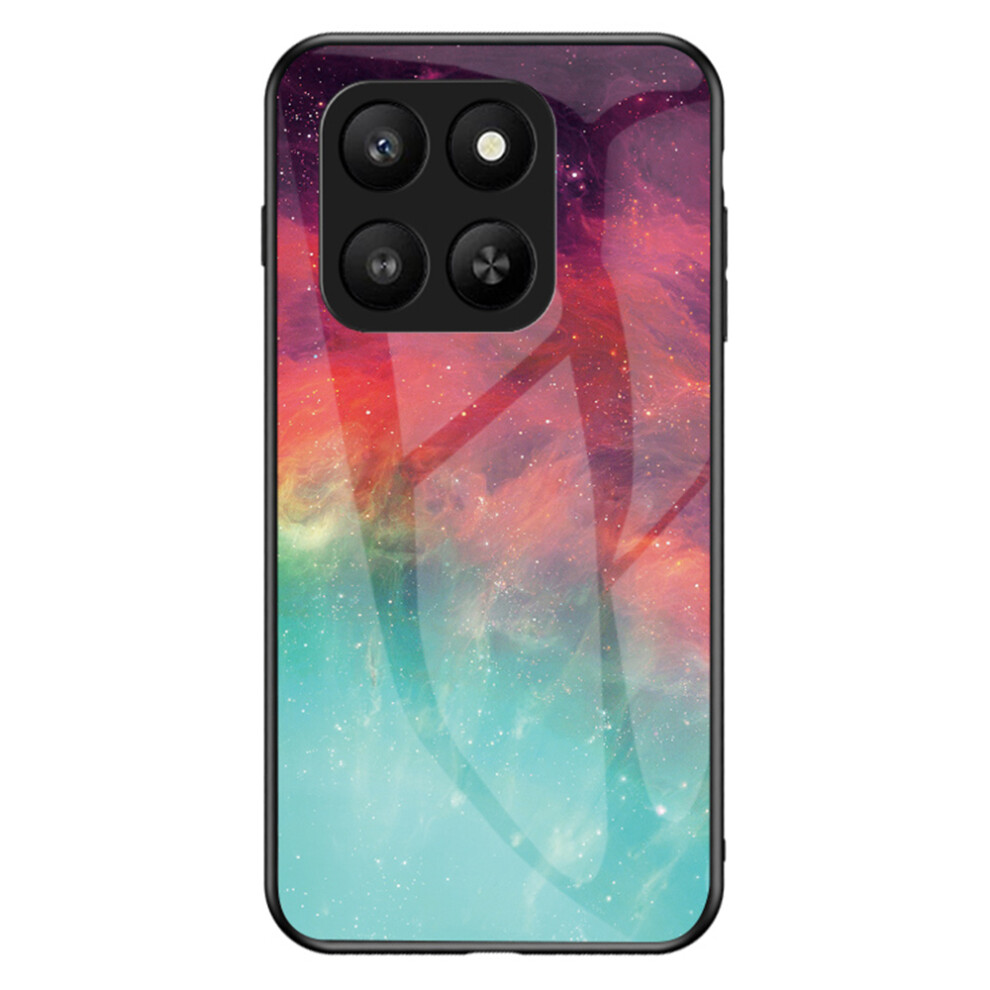 (Color Starry Sky) For Honor 400 Smart 5G / X7d 4G Case Starry Sky Pattern Tempered Glass Phone Cover 6914290544257