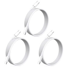 Pacote com 3 cabos Lightning de 2 m para carregamento e transferência de dados (2 unidades USB-C brancas) - Cabo de carregamento de 2 m (3 unidades)