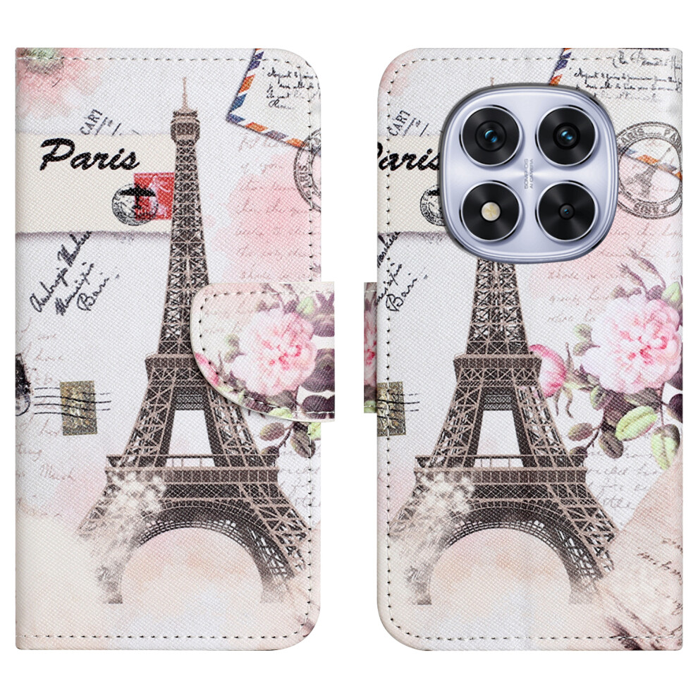 (Tower) For Xiaomi Poco M8 5G / Redmi Note 15 5G (Global) Case Pattern Printing Cross Texture Leather Phone Cover 6914298056141