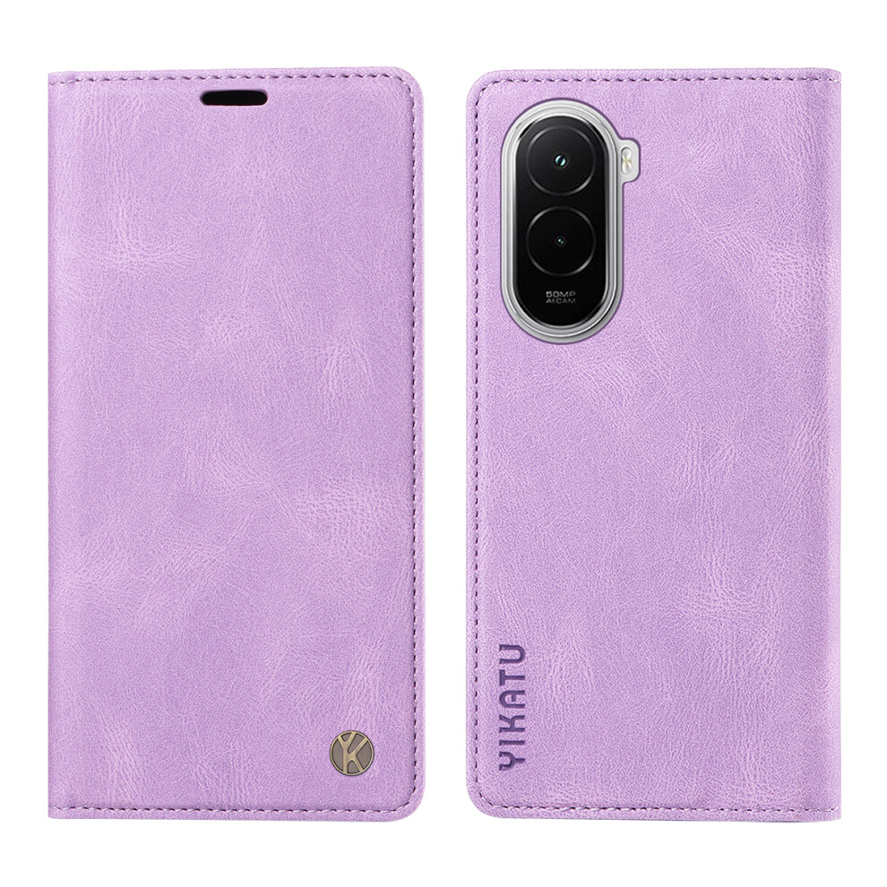 (Purple) Yikatu For Xiaomi Poco M7 4G (169Mm) Leather Cover Yk-004 Skin-Touch Wallet Phone Cases Purple 6914290615551
