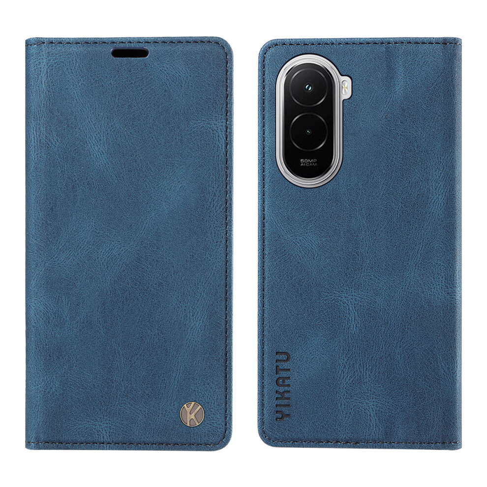 (Blue) Yikatu For Xiaomi Poco M7 4G (169Mm) Leather Cover Yk-004 Skin-Touch Wallet Phone Cases Blue 6914294046948
