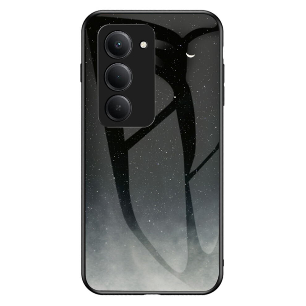 (Starry Crescent Moon) For Xiaomi Redmi 15 5G (Global) (169Mm) Case Starry Sky Pattern Tempered Glass Phone Cover 6914292529450
