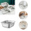 Stackable Square Sink Basin Space-Saving Smooth Edge 1 Pack 2